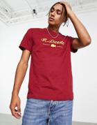 Lacoste T-shirt In Burgundy-red