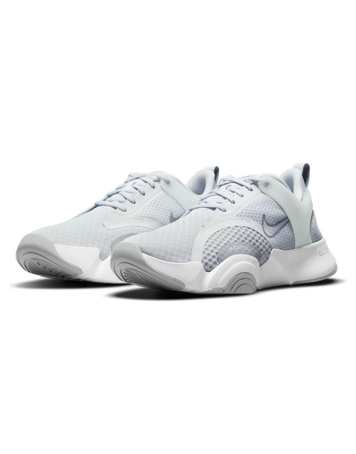 Nike Training Superrep Go 2 Sneakers In Pure Platinum-gray