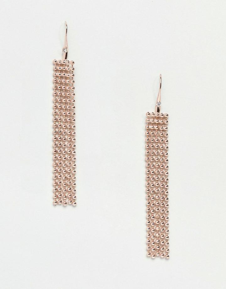 Steve Madden Beaded Dangle Fishhook Earring - Gold