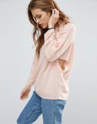 Asos Sweater With Cut Out Side Detail - Pink