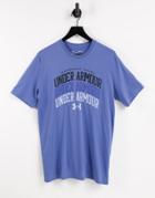 Under Armour Training Collegiate Multi Logo T-shirt In Blue-blues