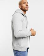 Soul Star Mix And Match Zip Through Hoodie In Gray-grey