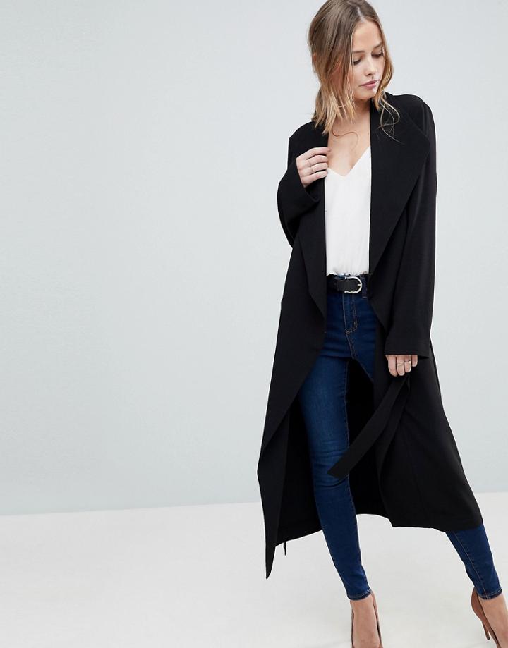 Asos Waterfall Trench - Black