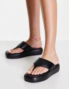 Asos Design Francesca Flatform Sandals In Black