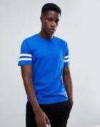 Troy T-shirt With Arm Stripe - Blue