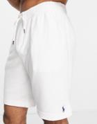 Polo Ralph Lauren Icon Logo Spa Terry Sweat Shorts In White - Part Of A Set