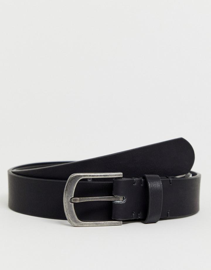 Bershka Belt In Black - Black