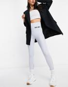 Dkny Seamless High Waisted Mesh Leggings In Lilac-purple