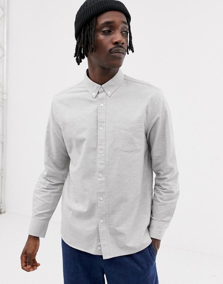 Penfield Hingham Neppy Buttondown Regular Fit Shirt In Gray Marl - Gray
