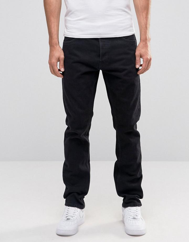 Weekday Common Straight Jeans Black Fever - Black