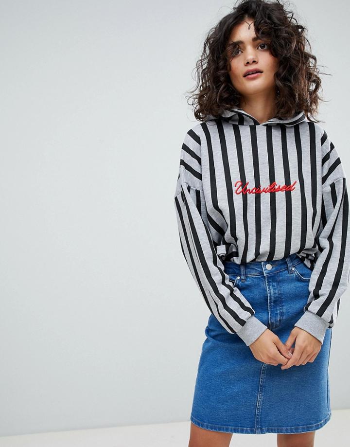 Uncivilised Reff Striped Hoody - Gray