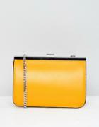 Stradivarius Rectangle Clutch Bag In Mustard - Yellow