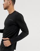 Asos 4505 Training Long Sleeve T-shirt With Quick Dry In Black - Black