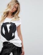 Versace Jeans Laser Cut Logo T-shirt - White