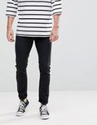 Love Moschino Skinny Fit Jeans In Black With Badge Logo - Black
