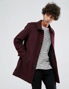 Clean Cut Copenhagen Wool Harrington Jacket Quilted Lining - Red