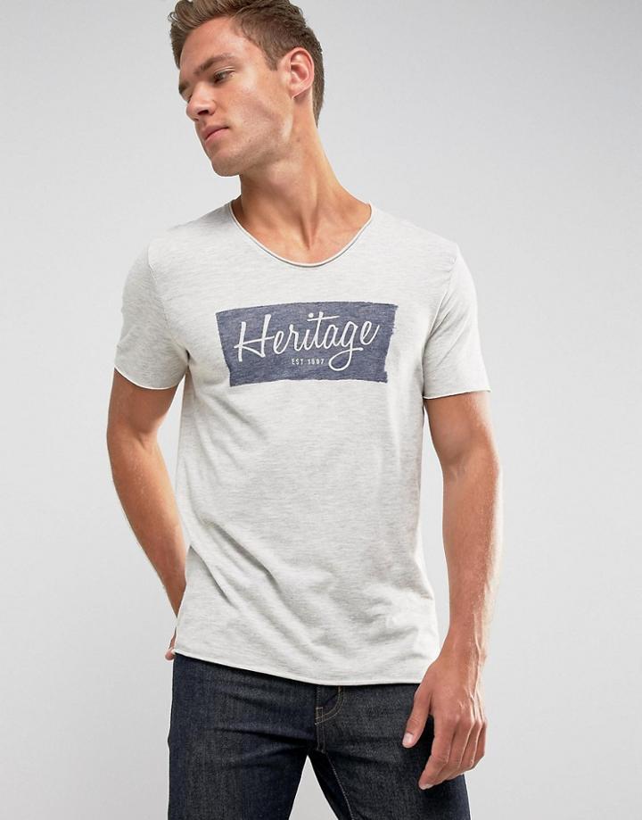 Selected Homme Heritage T-shirt - Gray