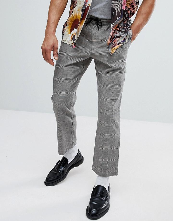 Mango Man Prince Of Wales Check Pants - Brown