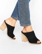 Call It Spring Galerassi Black Stack Heeled Mules - Black