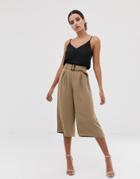 Lipsy Belted Crop Pants - Tan