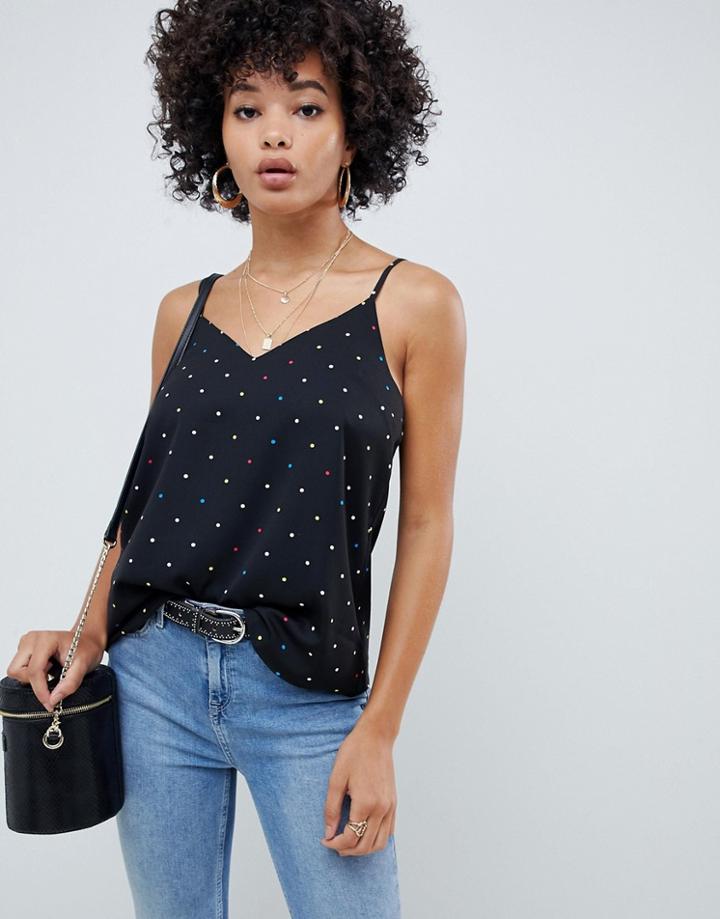 Asos Design Cami In Polka Dot - Multi