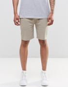 Asos Jersey Shorts In Stone - Stone
