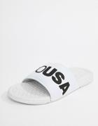 Dc Shoes Bolsa Sliders In White - White