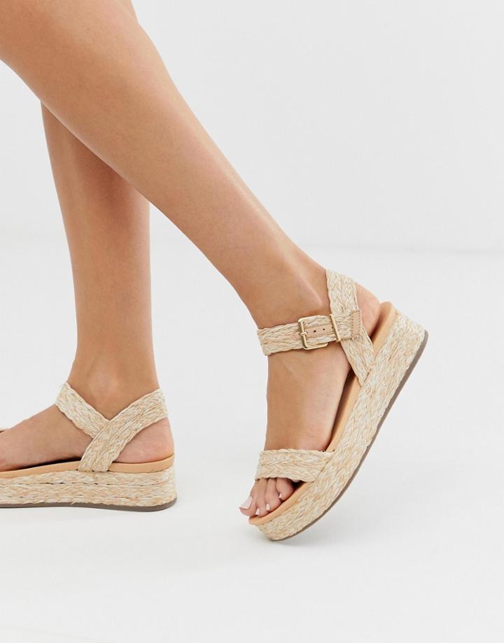 New Look Espadrille Flatform In Neutral - Cream