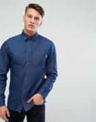 Jack & Jones Intelligence Relaxed Fit Denim Shirt In Dark Blue Wash - Blue