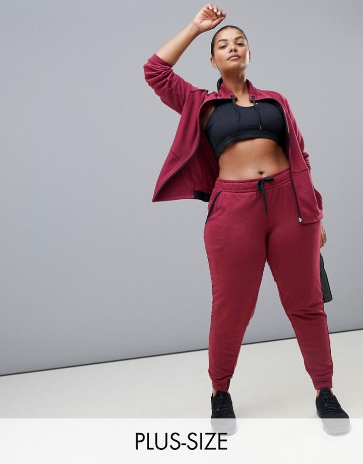 Only Play Curvy Plus Sweat Pant - Red