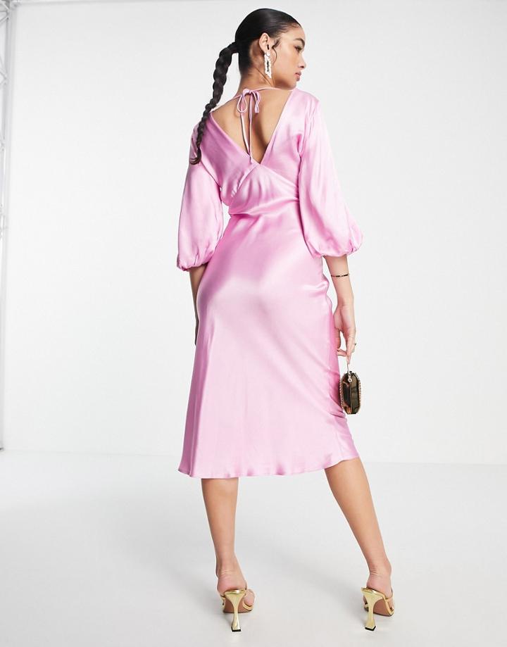 Nobody's Child Ciara V Neck Dress In Pink
