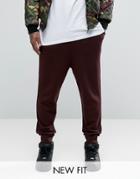 Asos Dropcrotch Joggers In Burgundy - Red