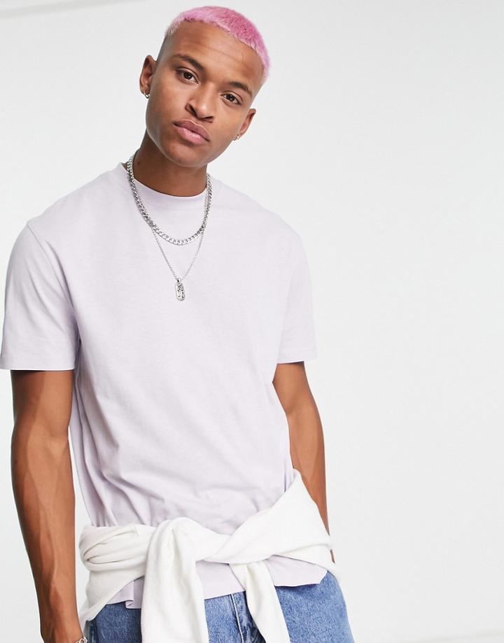 Asos Design Relaxed Fit T-shirt In Lilac-purple