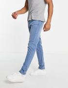 Ldn Dnm Carrot Fit Jeans In Stone Washed Blue-neutral