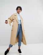 Monki Classic Trench Trench Press Collection - Beige