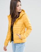 Only Tahoe Tube Quilted Hooded Jacket - Yellow