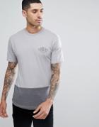 Armada Dub Logo Cut & Sew T-shirt In Gray Marl - Gray