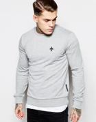 Criminal Damage Sweatshirt With Small Logo - Gray