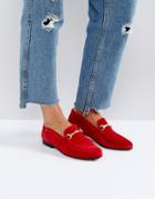 Tommy Hilfiger Velvet Loafer With Star Snaffle - Red