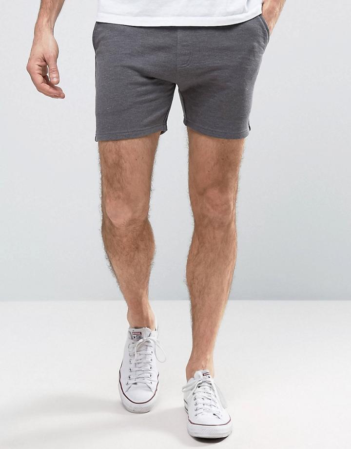 Asos Jersey Runner Short With Side Stripe - Gray