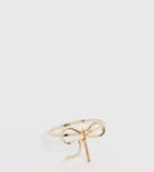 Asos Design Curve Pinky Ring In Bow Design In Gold Tone