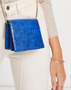 Truffle Collection Square Micro Mini Cross Body Bag In Blue-blues