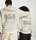 Collusion Unisex Natural Dyed Sweatshirt With Text Print In Green