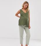 Asos Design Maternity Chino Pants-green
