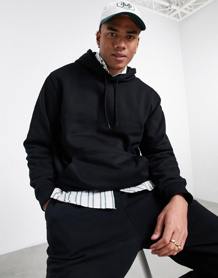 Weekday Standard Hoodie In Black