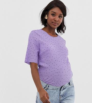 Glamorous Bloom Top In Mini Polka Dot