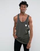 Good For Nothing Vest With Logo Taping - Green