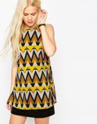 Asos Geo Print Tunic Top - Multi