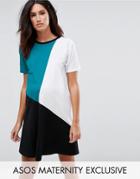 Asos Maternity Color Block Dress - Green