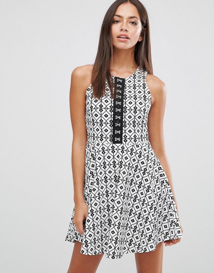 Wyldr Take It Diamond Print Dress - Multi